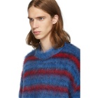 Marni Blue and Red Mohair Sweater