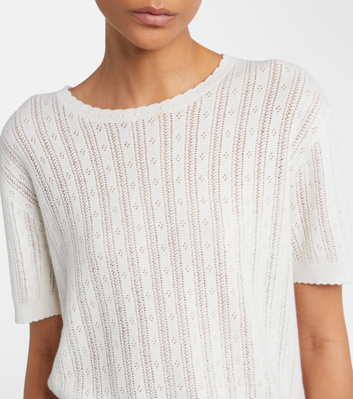 Lisa Yang Suyin pointelle cotton and cashmere sweater
