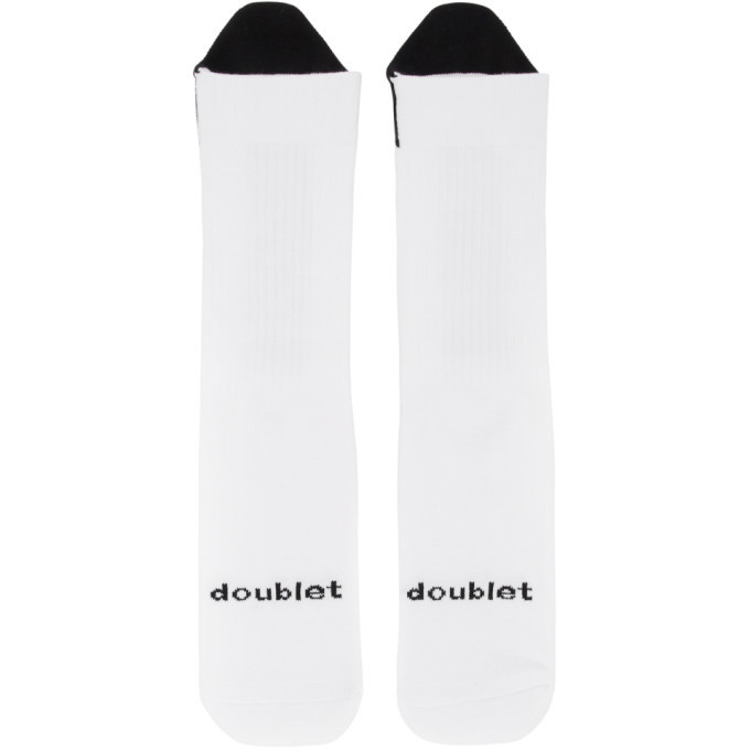 Photo: Doublet White Pull-Up Socks