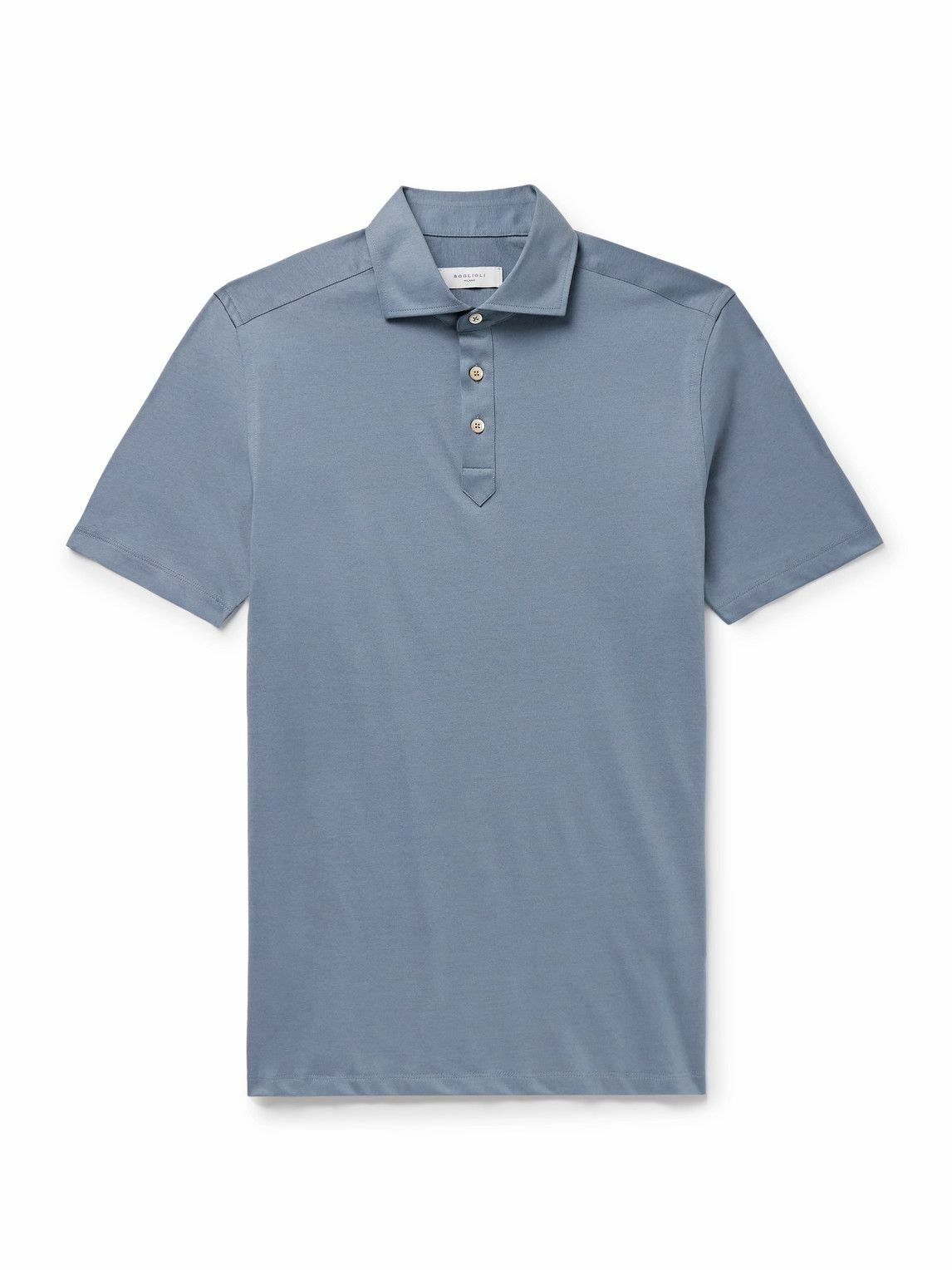 Boglioli - Cotton-Jersey Polo Shirt - Blue