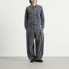 Sage Nation Men's Box Pleat Needle Punch Denim Jeans in Indigo Needle Punch
