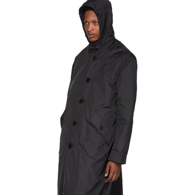 Opening Ceremony Black Nylon Logo Trench Coat Opening Ceremony