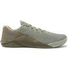Nike Training - Metcon 5 Rubber-Trimmed Mesh Sneakers - Green