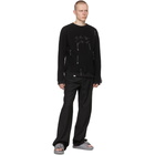 C2H4 Black My Own Private Planet Distressed Layered Long Sleeve T-Shirt