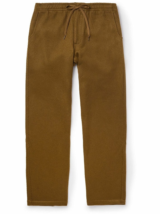 Photo: GENERAL ADMISSION - Rat Rock Straight-Leg Brushed-Drill Drawstring Trousers - Brown