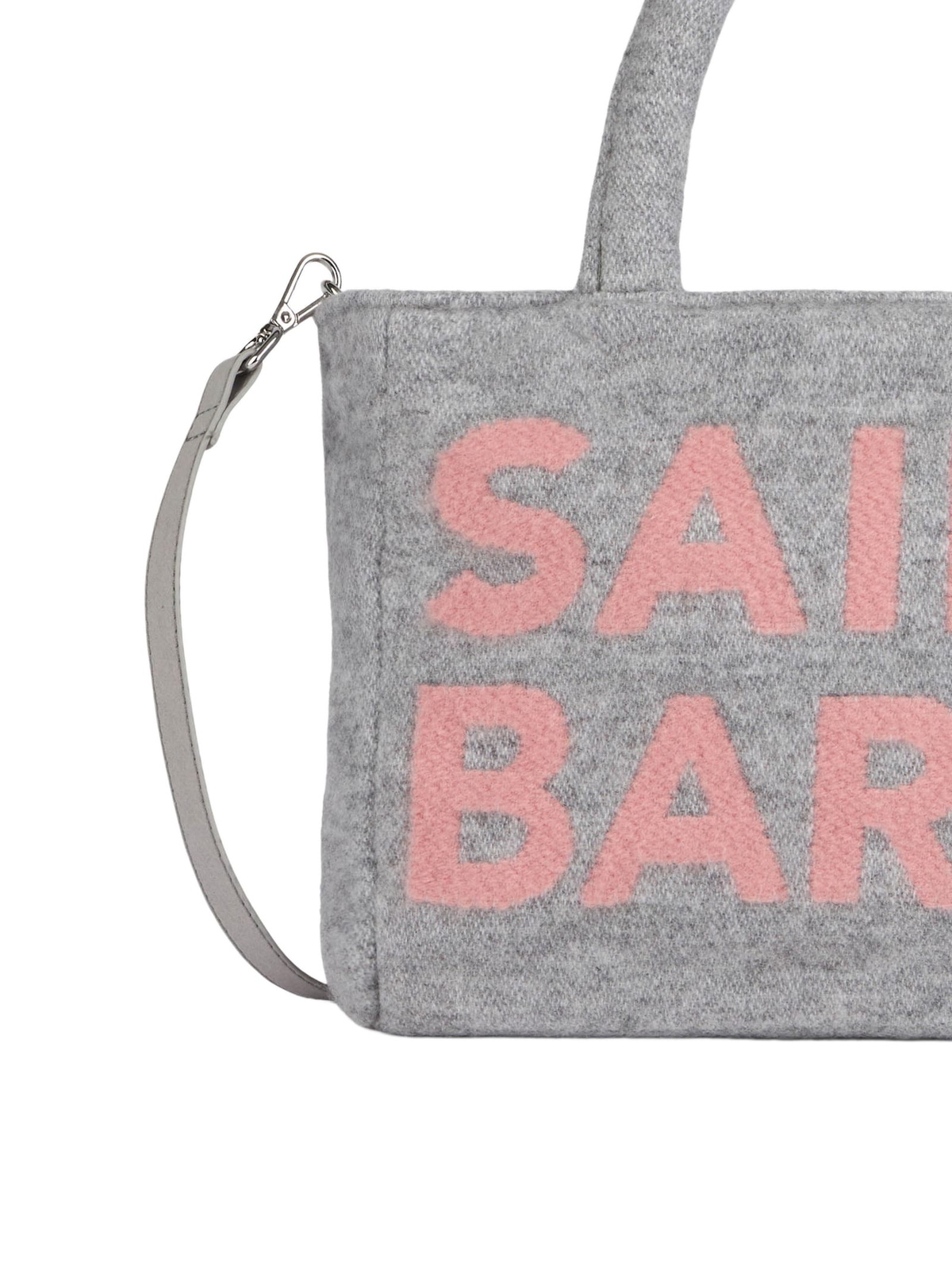 MC2 Saint Barth Soft Wooly Clarine Handbag With Jacquard Maxi Logo