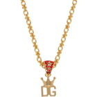 Dolce and Gabbana Gold Crown Necklace