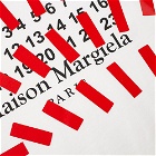 Maison Margiela Men's Tape Logo T-Shirt in Off White/Black/Red