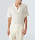 King & Tuckfield Open-knit wool polo sweater