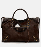 Balenciaga Le City Medium calf hair top-handle bag
