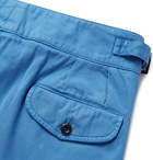 Rubinacci - Manny Pleated Cotton-Twill Bermuda Shorts - Blue