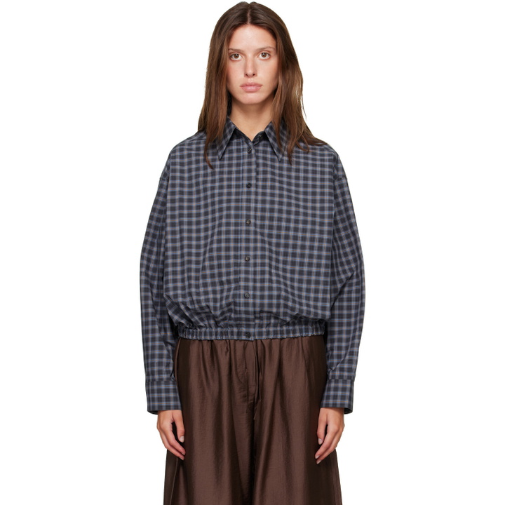 Photo: Cordera Navy Checked Bomber Shirt