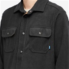 KAVU Men's Oh Chute Fleece Overshirt in Black