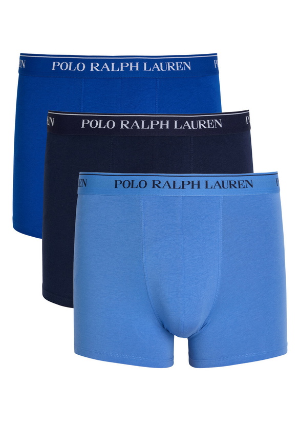 Photo: Polo Ralph Lauren Logo-jacquard Stretch-cotton Trunks set of Three Blue