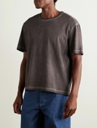 Séfr - Mauro Organic Cotton-Jersey T-Shirt - Brown