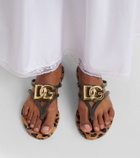 Dolce&Gabbana DG leopard-print thong sandals