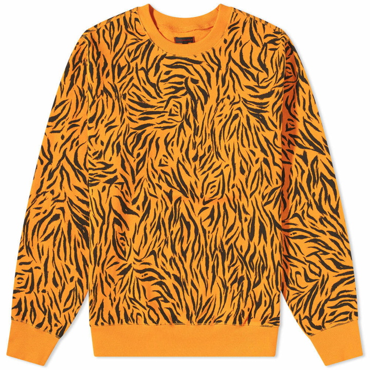 Photo: CLOT Tiger Stripe Crew Sweat in Orange