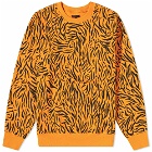 CLOT Tiger Stripe Crew Sweat in Orange