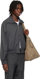 CMMAWEAR Gray Funnel-Neck Jacket