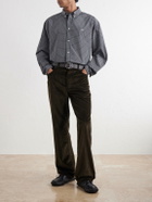 LOEWE - Loewe Logo-Embroidered Checked Shirt - Gray