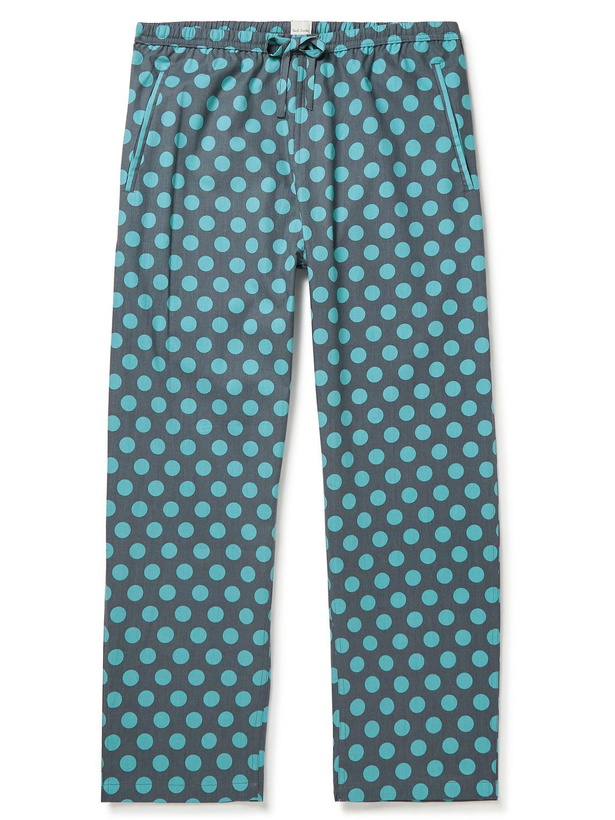 Photo: Paul Smith - Polka-Dot Cotton Pyjama Trousers - Blue