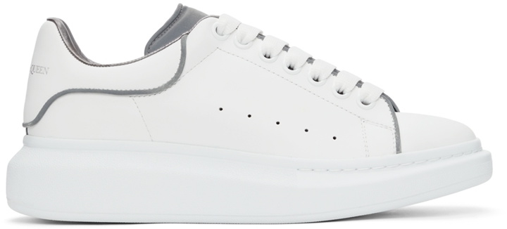 Photo: Alexander McQueen SSENSE Exclusive White Reflective Oversized Sneakers