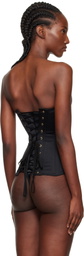 Agent Provocateur Black Mercy Satin Corset