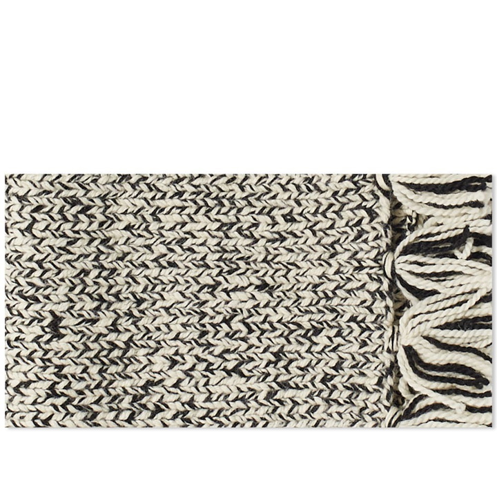 Photo: Bode Men's Gluckow Scarf in Black Cream