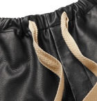 Loewe - Leather Drawstring Shorts - Black