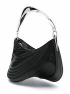 Mugler Black Spiral Curve 01 Leather Shoulder Bag