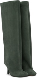 MM6 Maison Margiela Green Anatomic Tall Boots