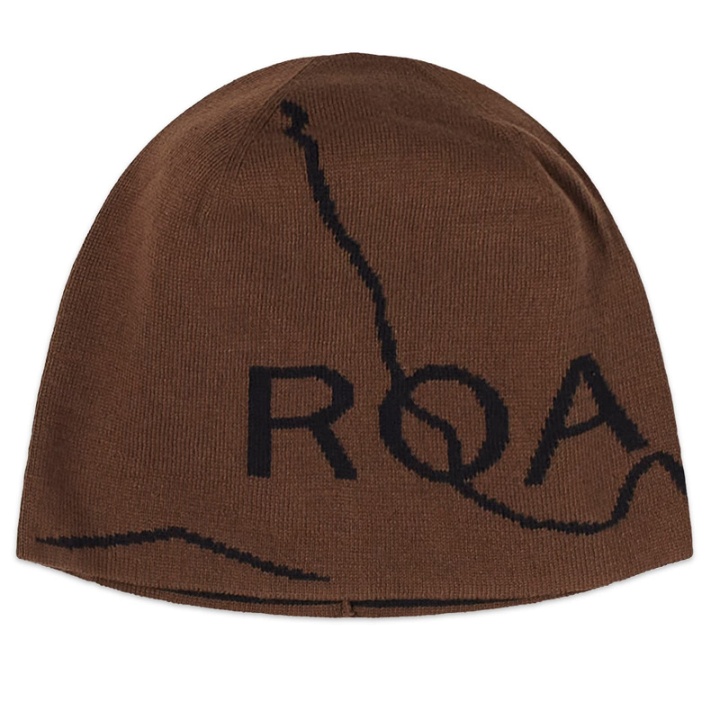 Photo: ROA Men's Logo Beanie in Brown 