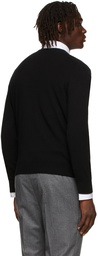 Brunello Cucinelli Black Cashmere V-Neck Sweater