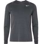 Nike Running - TechKnit Ultra Striped Jersey Top - Black