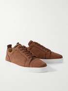 Christian Louboutin - Louis Junior Full-Grain Suede Sneakers - Brown