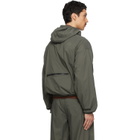 The North Face Khaki TNF Red Box Packable Hooded Wind Jacket