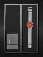 NOMOS Glashütte - Tangente 38 Date Poporange Limited Edition Hand-Wound 37.5mm Stainless Steel and Webbing Watch, Ref. No. 179.S13