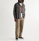 Wacko Maria - Camp-Collar Leopard-Print Wool-Blend Flannel Shirt - Gray