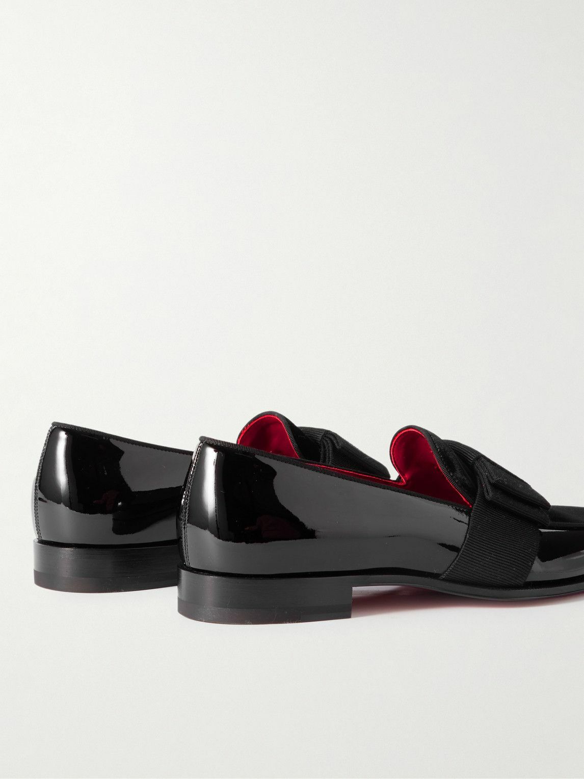 Christian Louboutin Black Patent & Velvet Ribbon Loafers with Red Lining Christian Louboutin | Shoes | Christian Louboutin Dandelion  main image 2