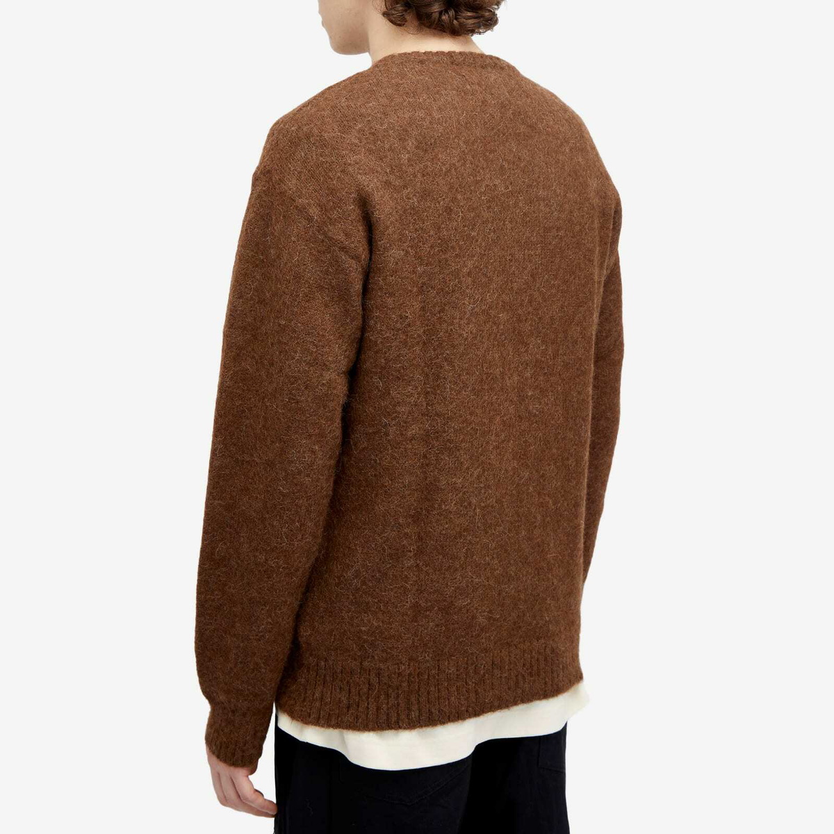 Pilgrim Surf + Supply Men's Morris Shaggy Crew Knit in Brown