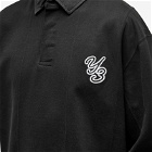 Y-3 Men's Rugby Long Sleeve Shirt in Black/Black