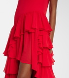 Xu Zhi Tiered asymmetric maxi dress