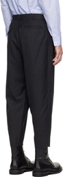 Comme des Garçons Homme Deux Gray Serge Pinstripe Trousers