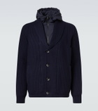 Herno Layered wool and technical cardigan