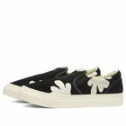 Stepney Workers Club Men's Lister Shroom Hands Suede Slip On Sneak in Black/White