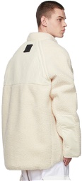 We11done Off-White Oversized Fleece Half-Zip Sweatshirt