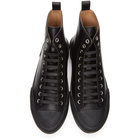 Jil Sander Black Leather High-Top Sneakers