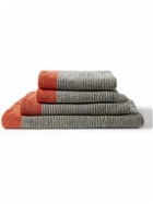 Cleverly Laundry - Set of Four Pinstriped Cotton-Terry Bath Towels