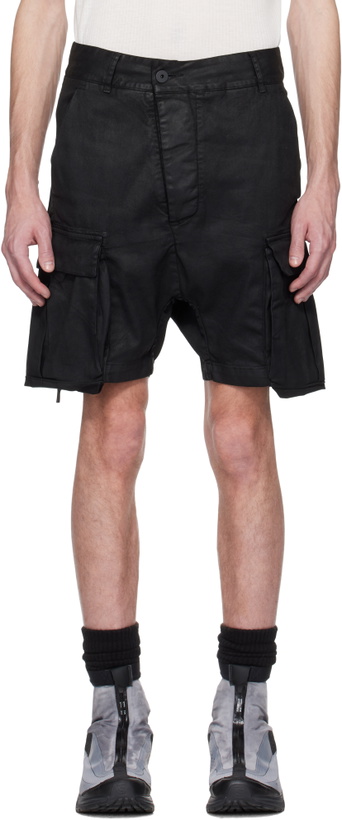 Photo: 11 by Boris Bidjan Saberi Black Coated Object Shorts