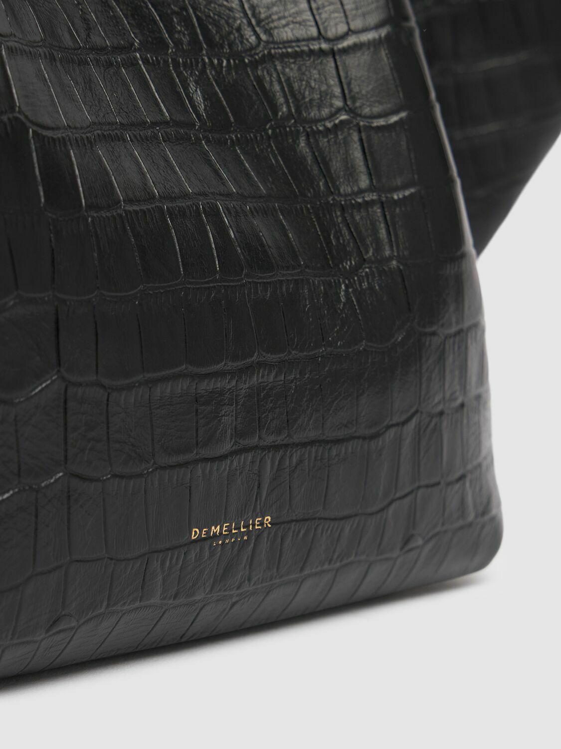 DEMELLIER Midi New York Croc Effect Leather Bag